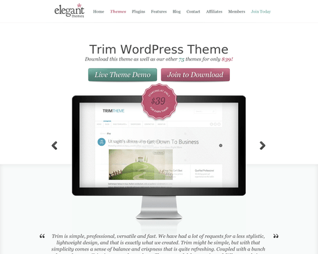 Download Trim WordPress Theme - Responsive and Clean - Call to action