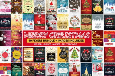 Festive Bundle of 66 Christmas Templates - All You Need For Holidays! -