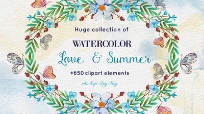 Download 650+ Watercolor Clip-Art Elements in Ai, EPS, PNG, JPG -