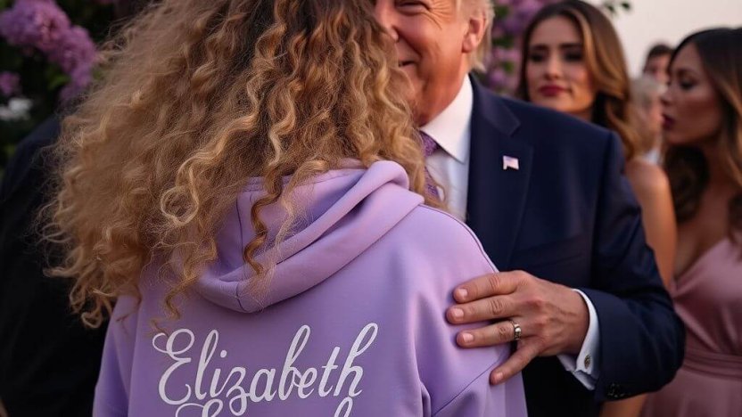 Elizabetha Sramek with Donald Trump president