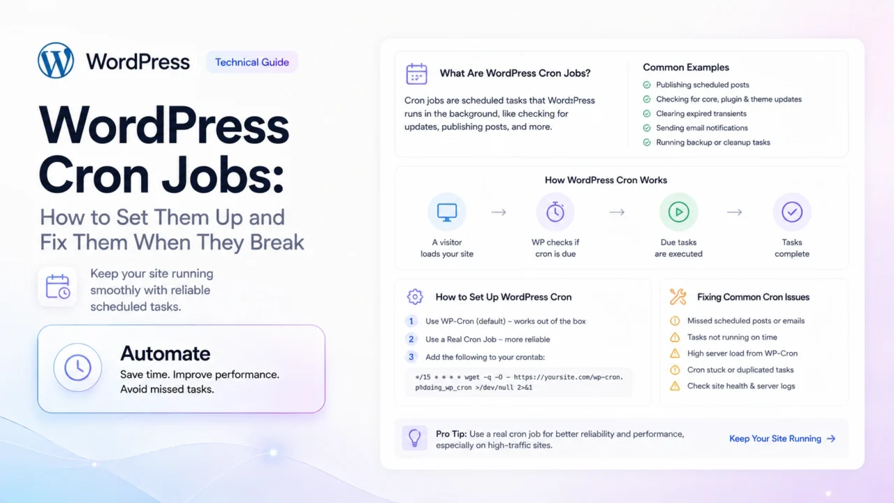 WordPress Cron Jobs: How to Set Them Up and Fix Them When They Break (2026)