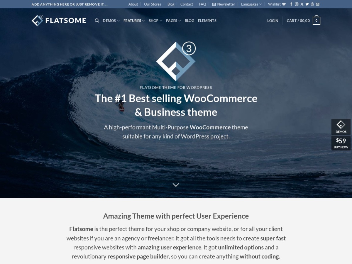 100 Best WordPress themes in 2026 - Free, Paid and Freemium - Flatsome WordPress theme screenshot 2026