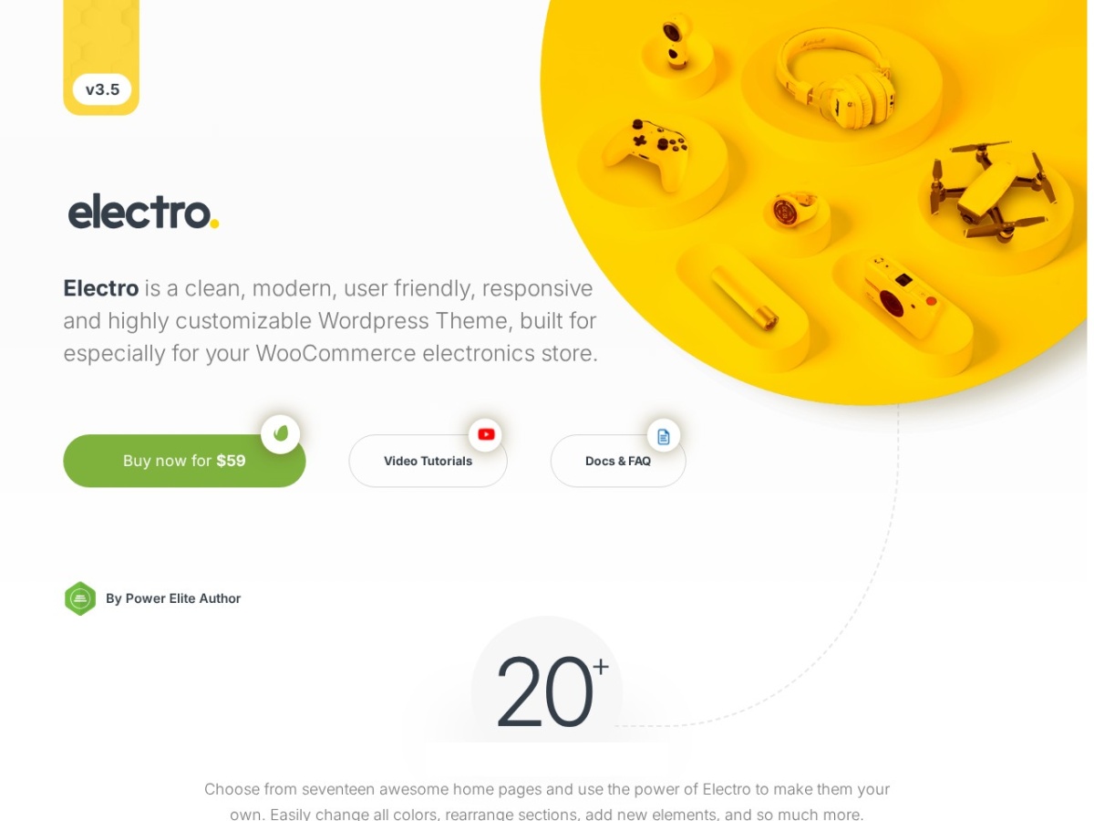 100 Best WordPress themes in 2026 - Free, Paid and Freemium - Electro WordPress theme screenshot 2026