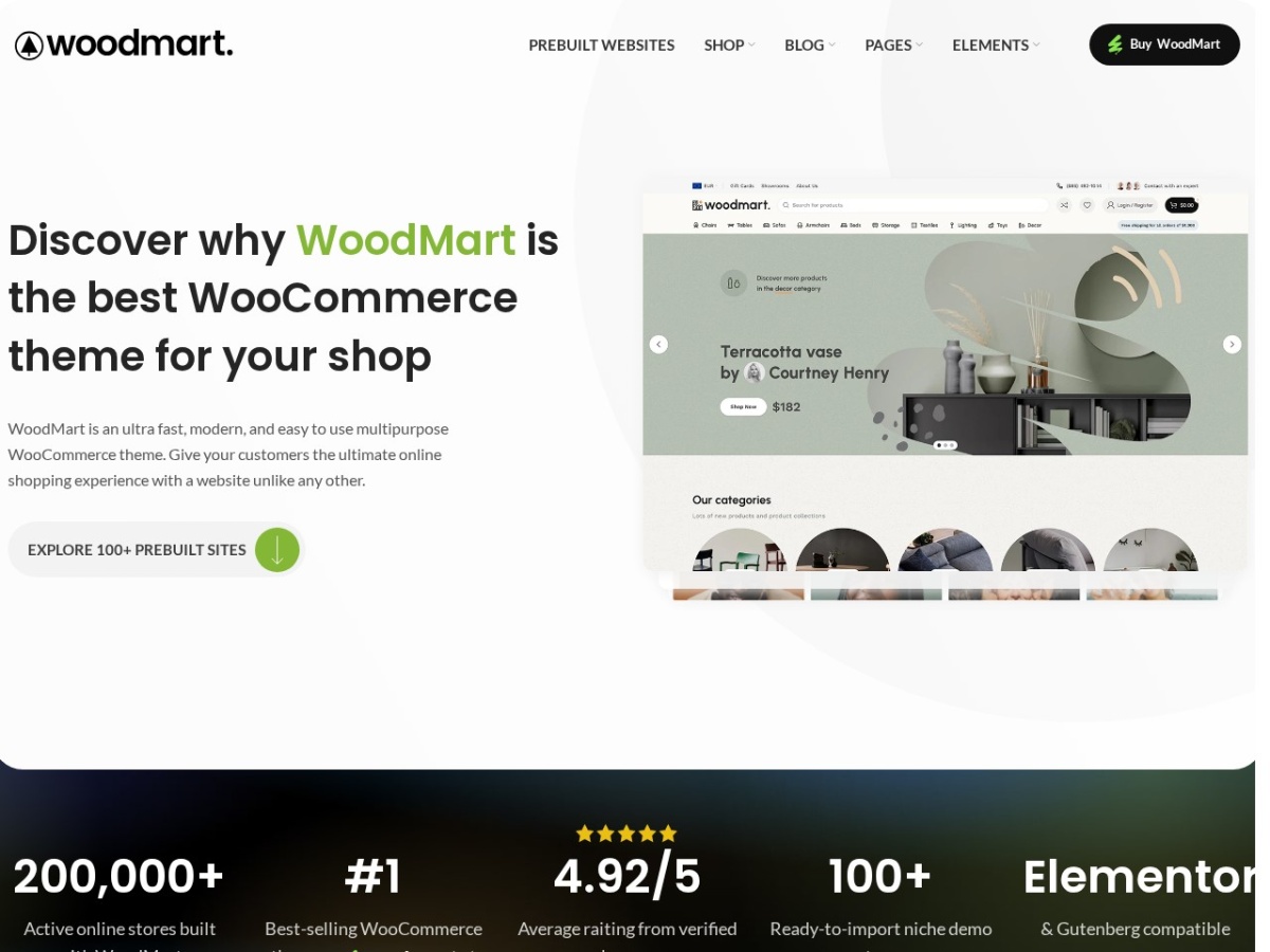 100 Best WordPress themes in 2026 - Free, Paid and Freemium - WoodMart WordPress theme screenshot 2026