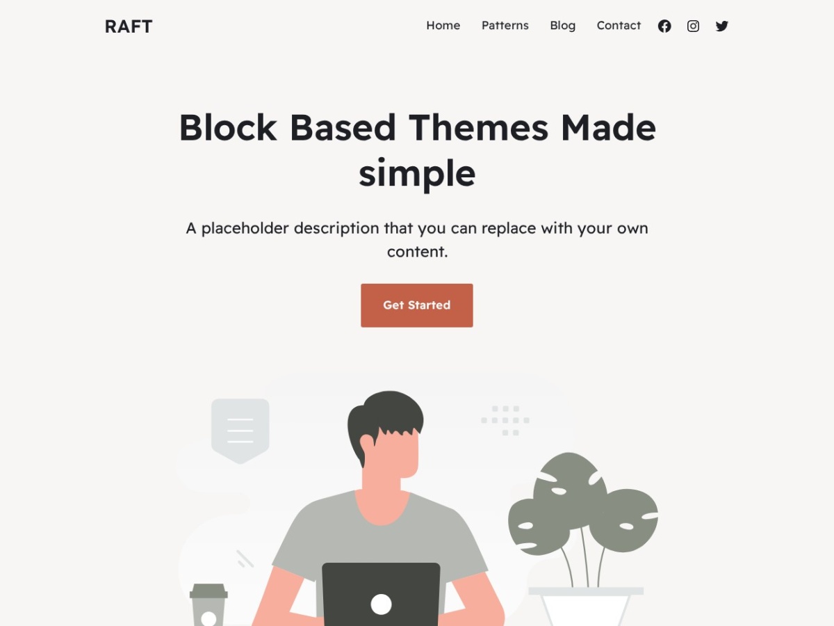 100 Best WordPress themes in 2026 - Free, Paid and Freemium - Raft WordPress theme screenshot 2026
