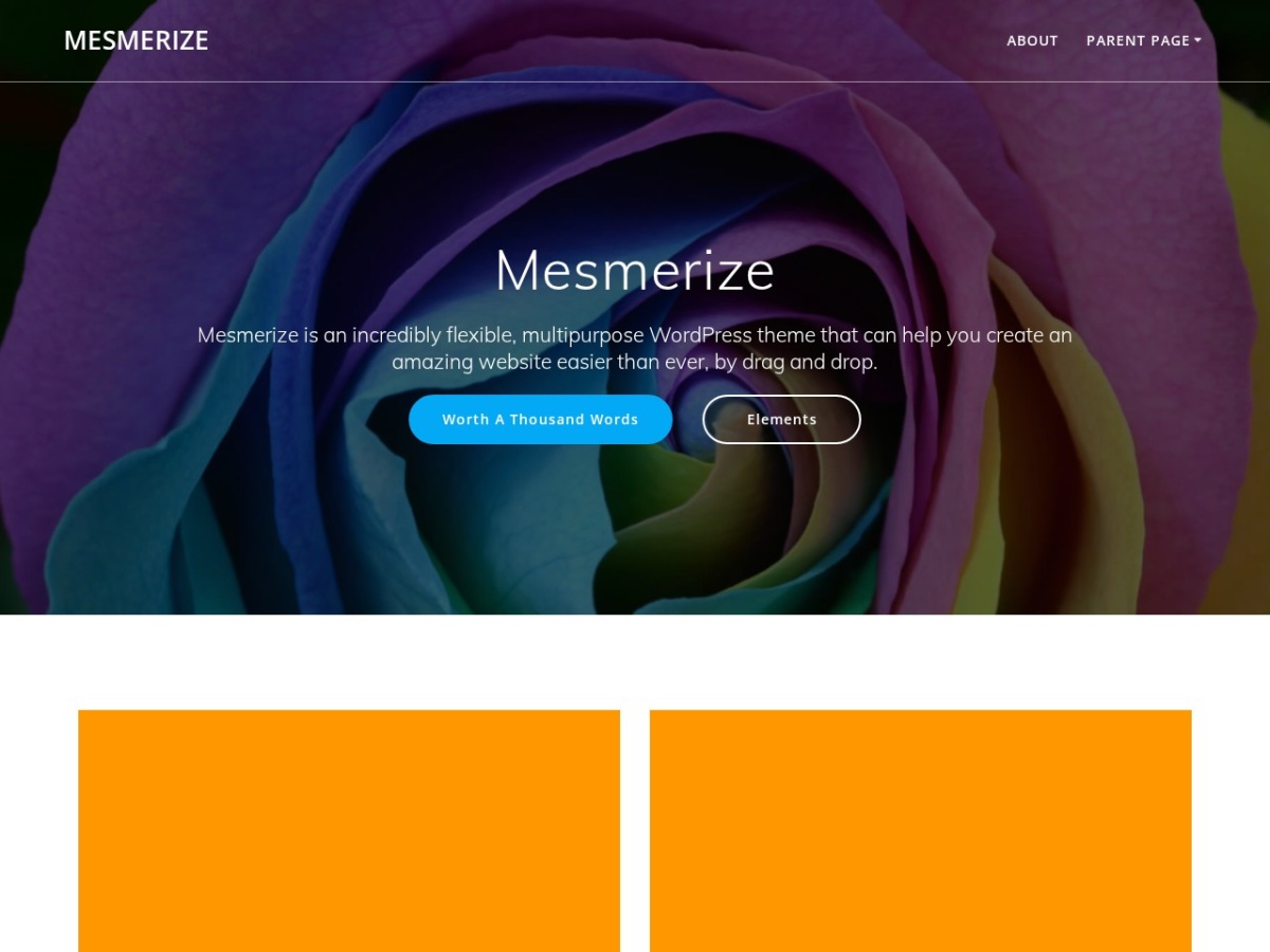 100 Best WordPress themes in 2026 - Free, Paid and Freemium - Mesmerize WordPress theme screenshot 2026