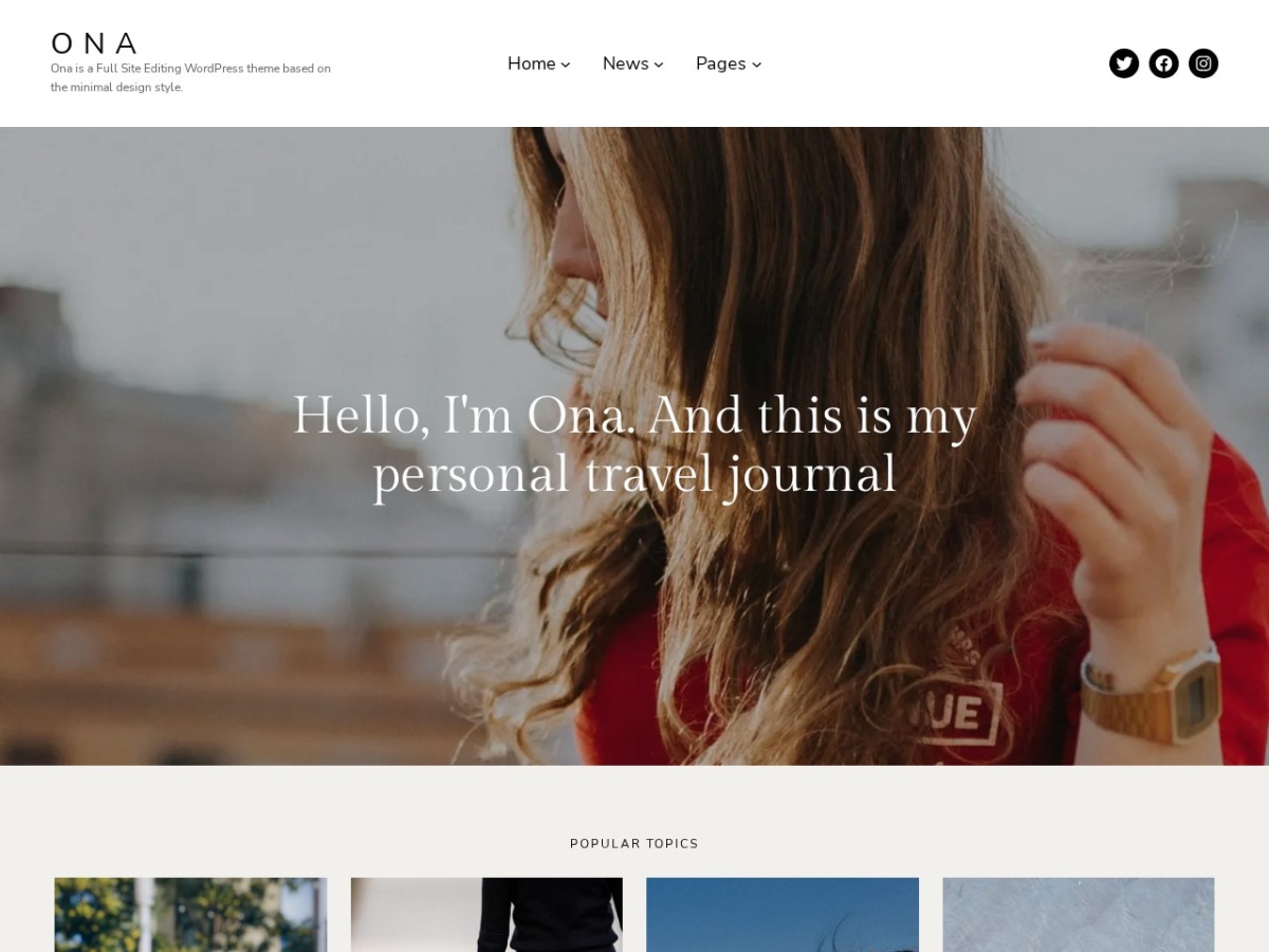 100 Best WordPress themes in 2026 - Free, Paid and Freemium - Ona WordPress theme screenshot 2026