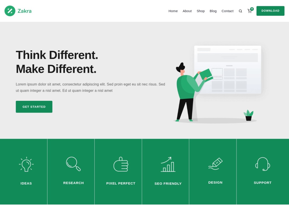 100 Best WordPress themes in 2026 - Free, Paid and Freemium - Zakra WordPress theme screenshot 2026