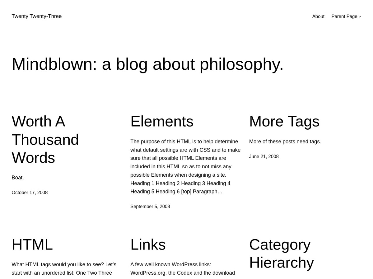100 Best WordPress themes in 2026 - Free, Paid and Freemium - Twenty Twenty-Three WordPress theme screenshot 2026