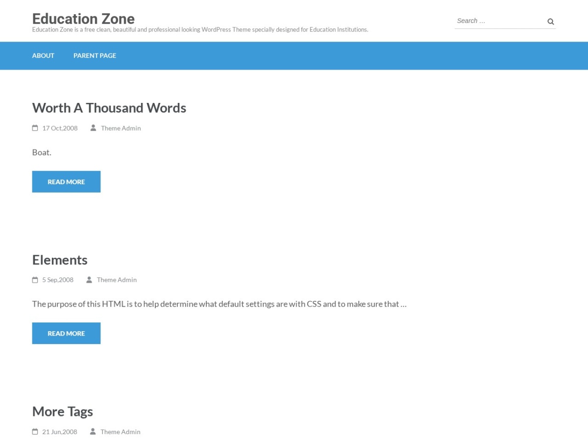 100 Best WordPress themes in 2026 - Free, Paid and Freemium - Education Zone WordPress theme screenshot 2026