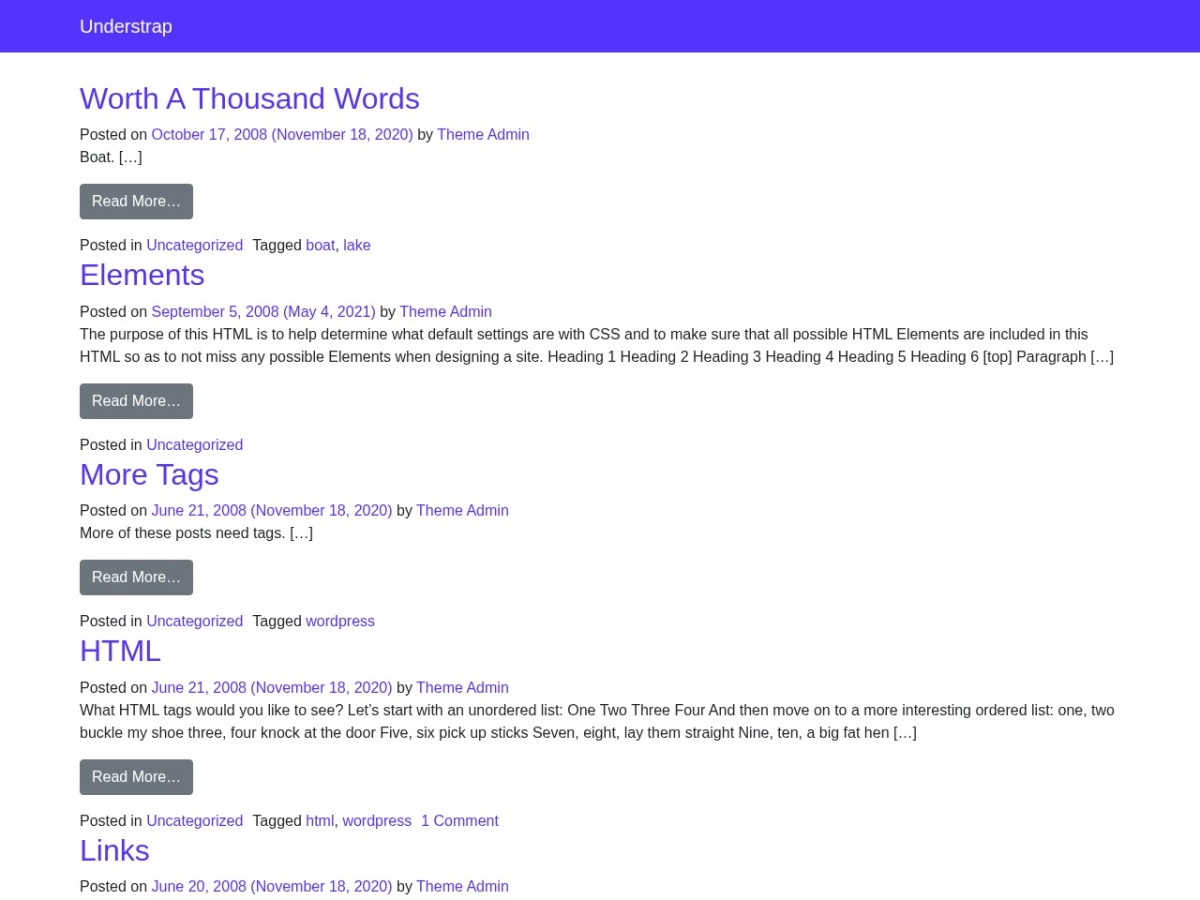 100 Best WordPress themes in 2026 - Free, Paid and Freemium - Understrap WordPress theme screenshot 2026