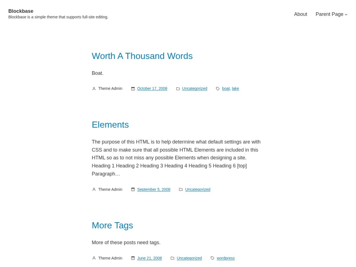 100 Best WordPress themes in 2026 - Free, Paid and Freemium - Blockbase WordPress theme screenshot 2026