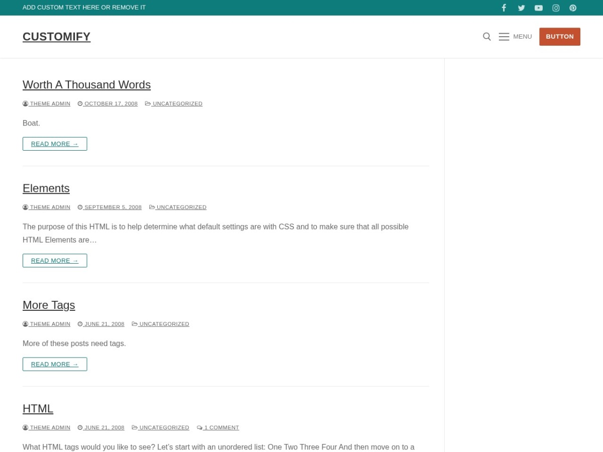 100 Best WordPress themes in 2026 - Free, Paid and Freemium - Customify WordPress theme screenshot 2026
