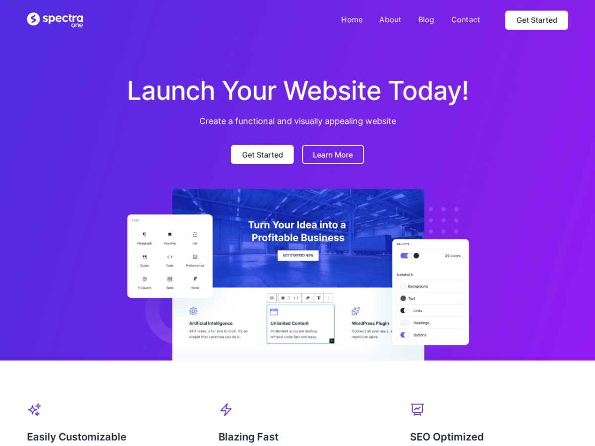 100 Best WordPress themes in 2026 - Free, Paid and Freemium - Spectra One WordPress theme screenshot 2026