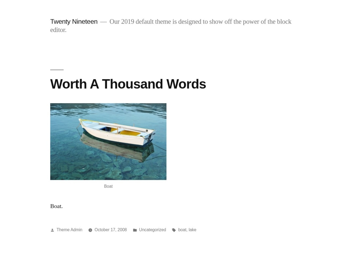 100 Best WordPress themes in 2026 - Free, Paid and Freemium - Twenty Nineteen WordPress theme screenshot 2026