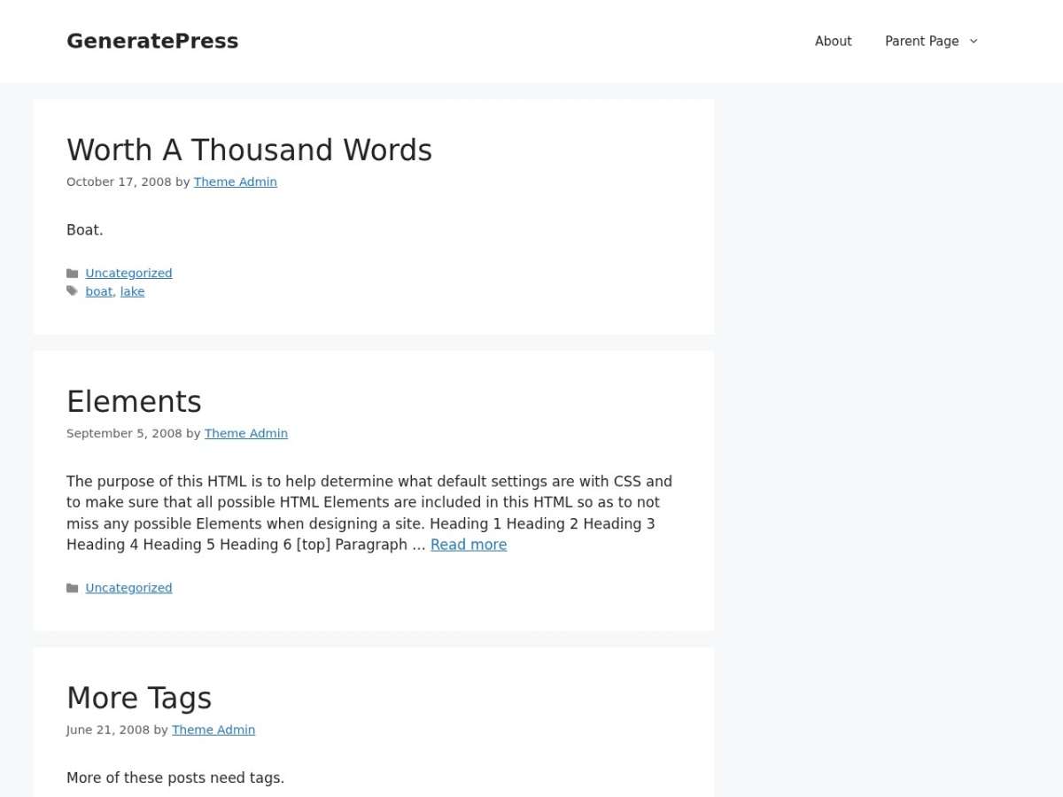 100 Best WordPress themes in 2026 - Free, Paid and Freemium - GeneratePress WordPress theme screenshot 2026