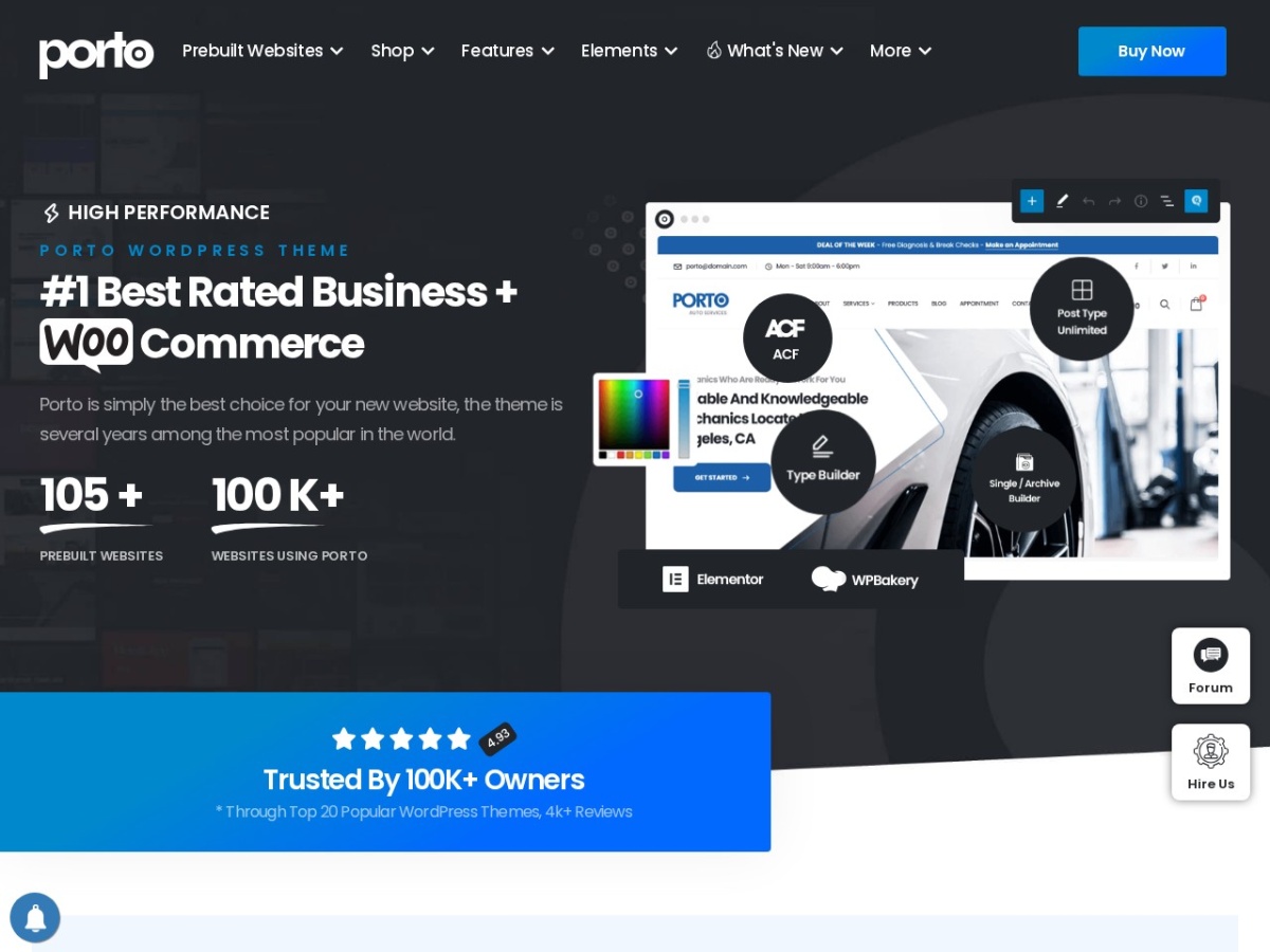100 Best WordPress themes in 2026 - Free, Paid and Freemium - Porto WordPress theme screenshot 2026