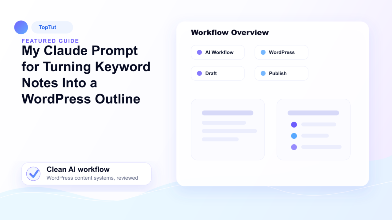 My Claude Prompt for Turning Keyword Notes Into a WordPress Outline - My Claude Prompt for Turning Keyword Notes Into a WordPress Outline