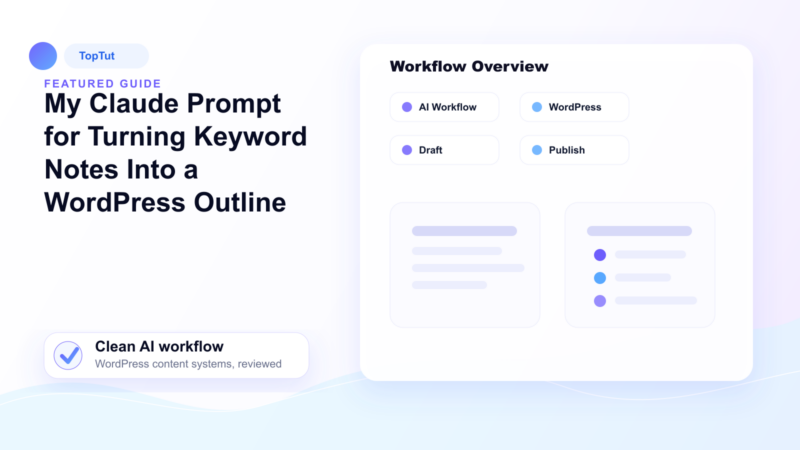 My Claude Prompt for Turning Keyword Notes Into a WordPress Outline