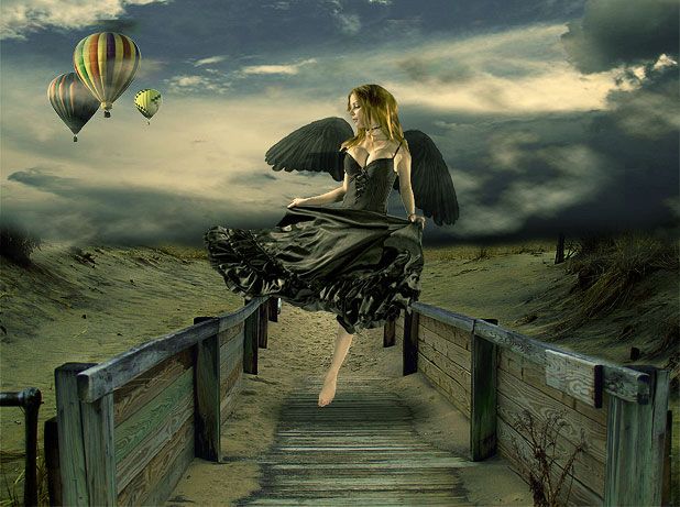 Design Surreal Composition Fallen Angel’s Dream Fly -