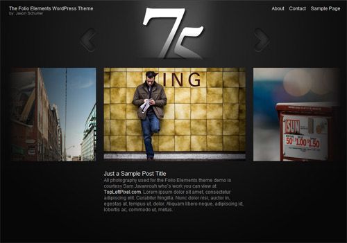 Folio-elements-theme in 40 Free High-Quality WordPress Themes