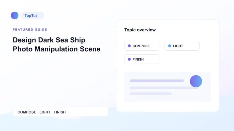Design Dark Sea Ship Photo Manipulation Scene