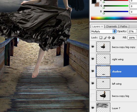 Design Surreal Composition Fallen Angel’s Dream Fly -