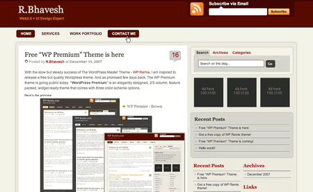 Wppremium in 100 Excellent Free WordPress Themes